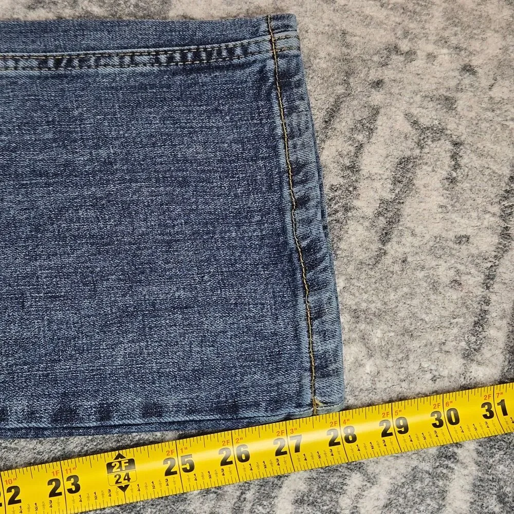 Wrangler Jeans Men 29x30 Blue Retro Bootcut Western Denim Pants Slim Cowboy